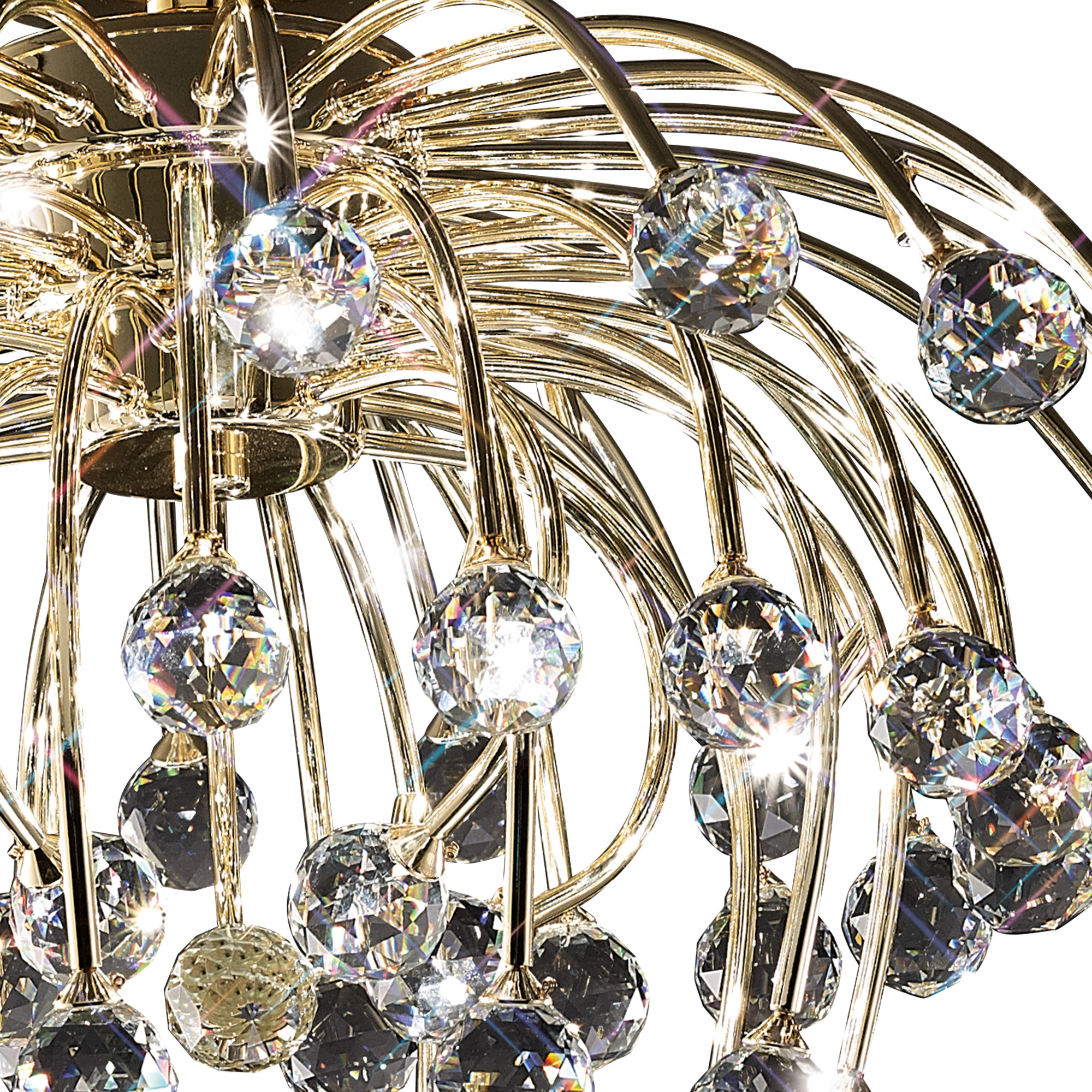 Xeena Crystal Ceiling Lights Diyas Flush Crystal Fittings
